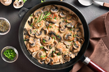 Wall Mural - Pork medallions in mushroom gravy