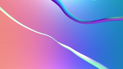 Sticker - dynamic abstract animation in holographic colours, animated live wallpaper, 4K intro background