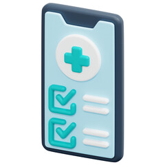 Wall Mural - health check 3d render icon illustration