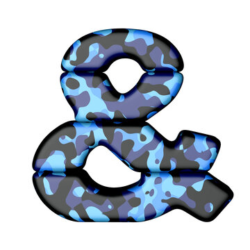 Symbol in blue camouflage