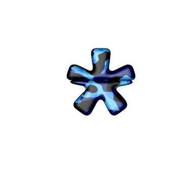 Symbol in blue camouflage