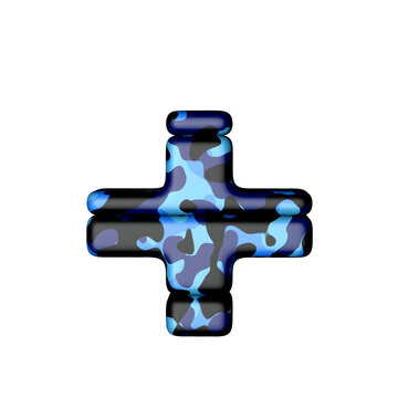 Symbol in blue camouflage