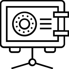 Poster - Network Secure Vault Line Vector Icon