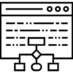 Poster - Program Algorithm Line Vector Icon