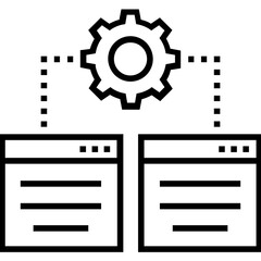 Poster - Developing Site Structure Line Vector Icon