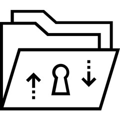 Sticker - Secure Connection Line Vector Icon