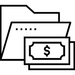 Wall Mural - Financial Data Line Vector Icon