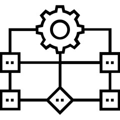 Poster - Workflow Process Line Vector Icon