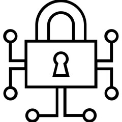 Poster - Network Security Line Vector Icon