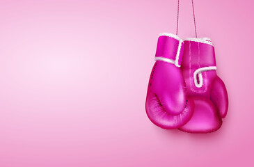 Wall Mural - Pink Boxing Gloves Composition