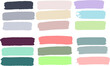 PNG. Colección armonías de color. Manchas planas para diseño web, etiquetas y maquillaje.