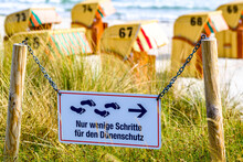 Beach Erosion Control Sign In Germany