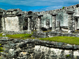 ruins of  ancient temple in Mexico