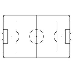 Wall Mural - soccer field isolated illustration