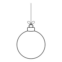 Christmas Ball Hanging Flat Bauble
