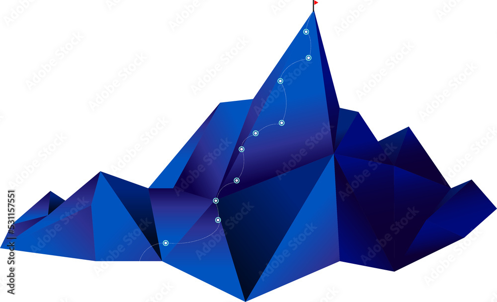 Route to the top of mountain: Concept of Goal, Mission, Vision, Career ...