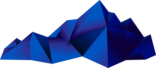 Poster - Vector blue background futuristic polygon.