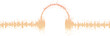 Sound wave Music Equalizer background, audio visual headphone icon signal