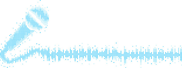 Aufkleber - Sound wave microphone icon Equalizer background, karaoke graphic theme