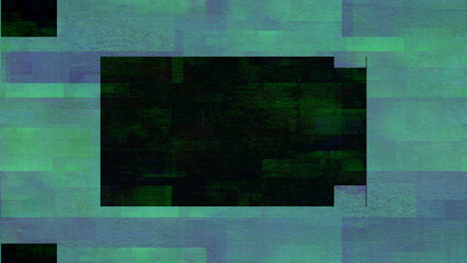 Wall Mural - Abstract glitch art border background image.