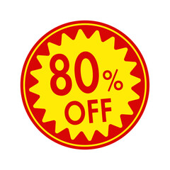 Poster - Sale label  illustration | 80% off	(png)
