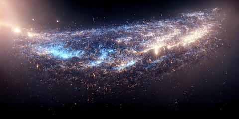 Wall Mural - nebula milkyway and galaxies in space 3d