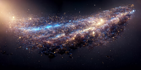 Wall Mural - nebula milkyway and galaxies in space 3d
