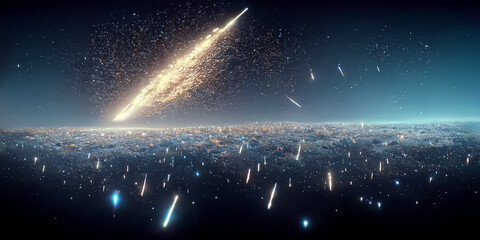 Wall Mural - nebula milkyway and galaxies in space 3d