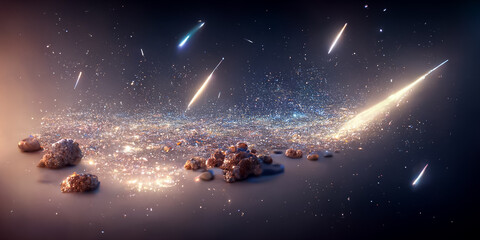Wall Mural - nebula milkyway and galaxies in space 3d