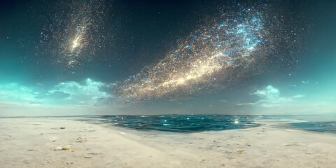 Wall Mural - nebula milkyway and galaxies in space 3d