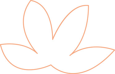 Wall Mural - organic plant leaf contour