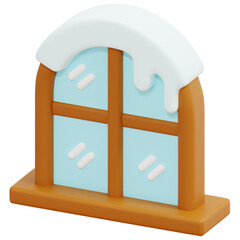 Sticker - window 3d render icon illustration