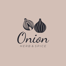 Onion Vintage Logo Illustration Vector Design