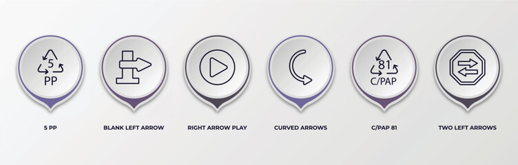 Poster - infographic template with outline icons. infographic for user interface concept. included 5 pp, blan