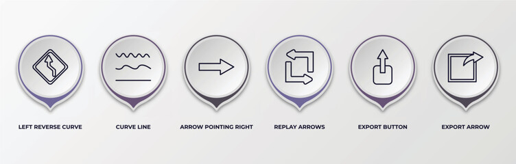 Poster - infographic template with outline icons. infographic for user interface concept. included left rever