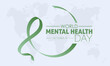 © Rana - Vector illustration design concept of world mental health day observed on october 10
