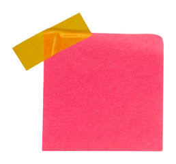 Poster - pink sticky note glued to the board with tape