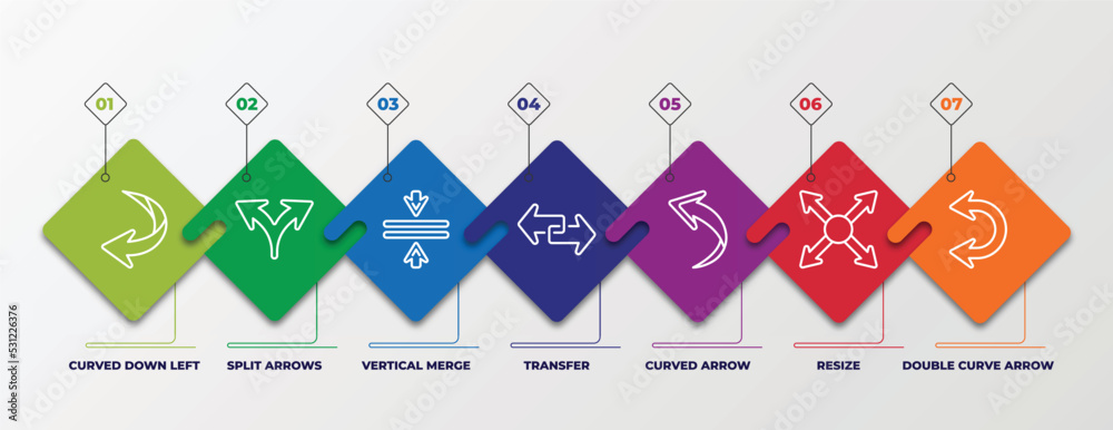 Vector de Stock infographic template with linear icons. infographic for ...