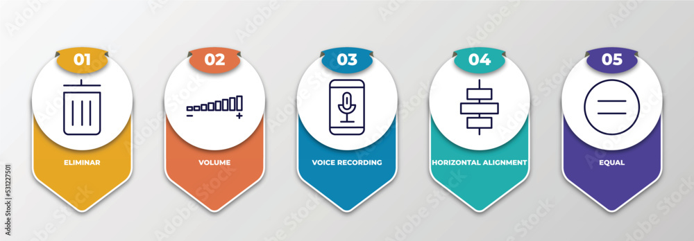 infographic template with thin line icons. infographic for user ...