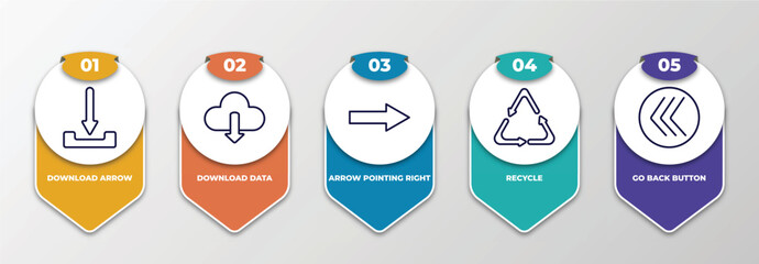 Poster - infographic template with thin line icons. infographic for user interface concept. included download