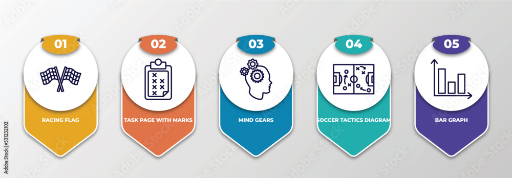 Task Infograph infographic template with thin line icons. infographic for productivity ...