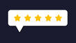 © Siddhesh - Five star rating vector in flat style design isolated on background. Feedback, Review, and rate us concept. Vector illustration.