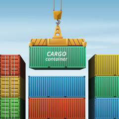 Sticker - Cargo Container Loading Composition