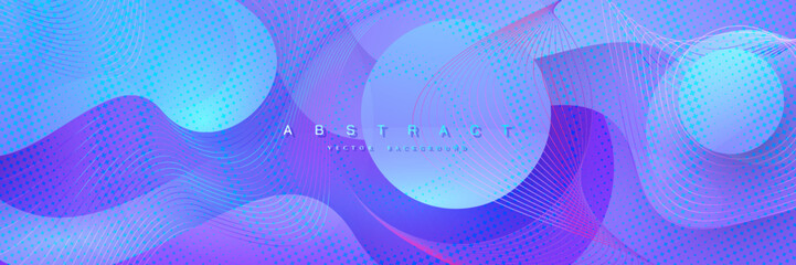 Poster - Abstract trendy background with gradient shapes composition.
