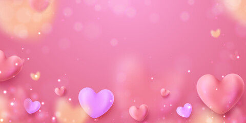 Poster - Love Vector background, symbols of love for Happy Women's, Mother's, birthday greeting card design.