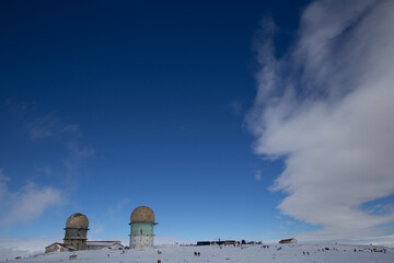 Serra da Estrela in Portugal in winter on a sunny day