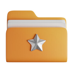 Fototapete - 3D cartoon user interface illustration of a folder with files on a computer icon on an isolated background. With studio lighting and a gradient colourful texture. 3D rendering
