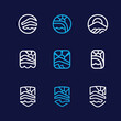 sea apartment logo, icon