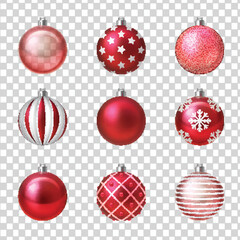 Canvas Print - Christmas Balls Set