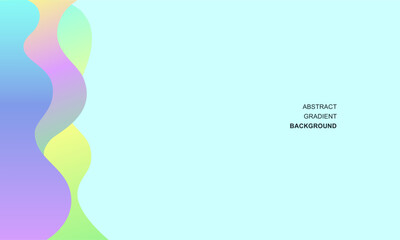 Wall Mural - Abstract Modern Background Gradient Pastel Color with negative space, colorful template banner with gradient color, card, design with liquid shape. EPS 10